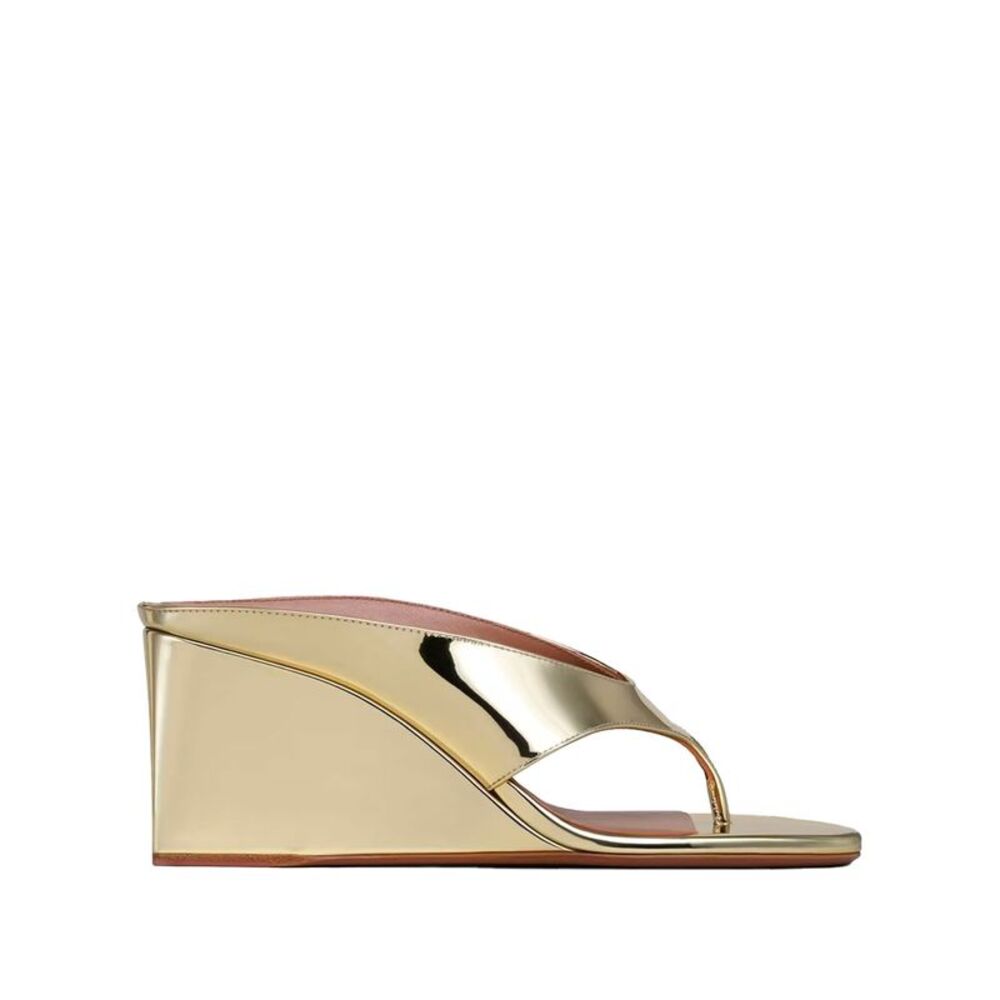 Alaia Women Cube Thong Mule In Mirror Fabric